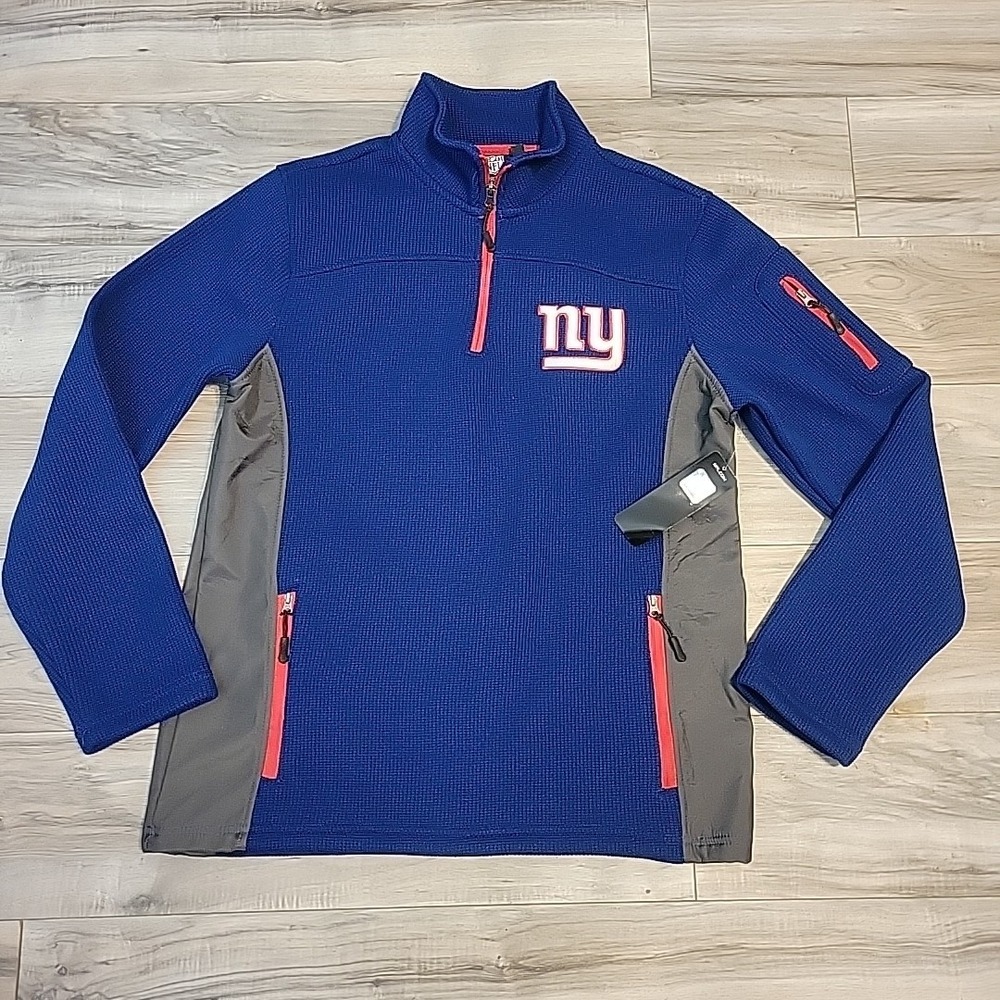 New York Giants Fleece‎ Mens Quarter-Zip Pullover Small Pullover NFL NEW
